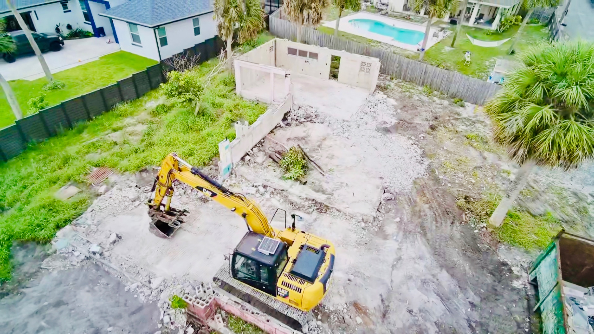 Freshly cleared and graded residential lot in Stuart, FL ready for new construction
